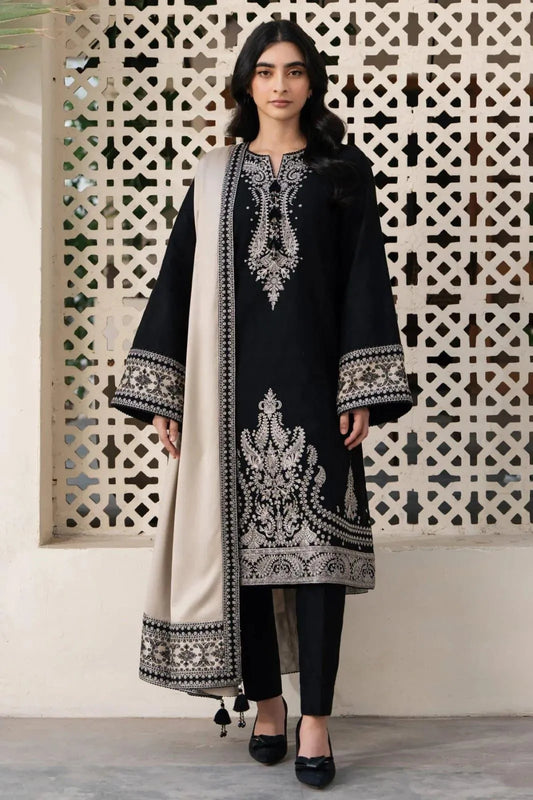 JAZMIN 3 Pcs Unstitched Embroidered Suit